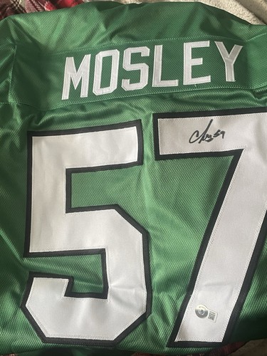 C.J. Mosley Autographed Signed New York Jets / Green Custom Football Jersey / Beckett 