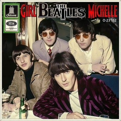 Repro Photo THE BEATLES Michelle / Girl O 23 152 ODEON 7'' Single Size 18x18cm
