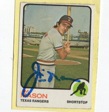 Autographed Jim Mason Rangers 1973 Topps signed