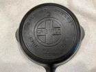 Griswold No 3 Cast Iron Skillet 709B-Large Block Logo with Heat Ring Vintage