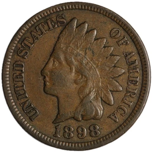 1898 Indian Head Cent Penny VF / XF SHARP LIBERTY