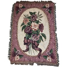 Vintage Wall Hanging Tapestry Decor Roses Terer Teresa Gonzales 72" x 50"