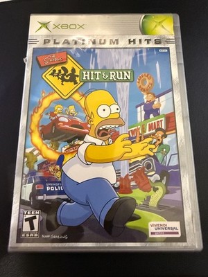 The Simpsons Hit and Run Xbox OG Platinum Hits - Complete CIB CLEAN DISC