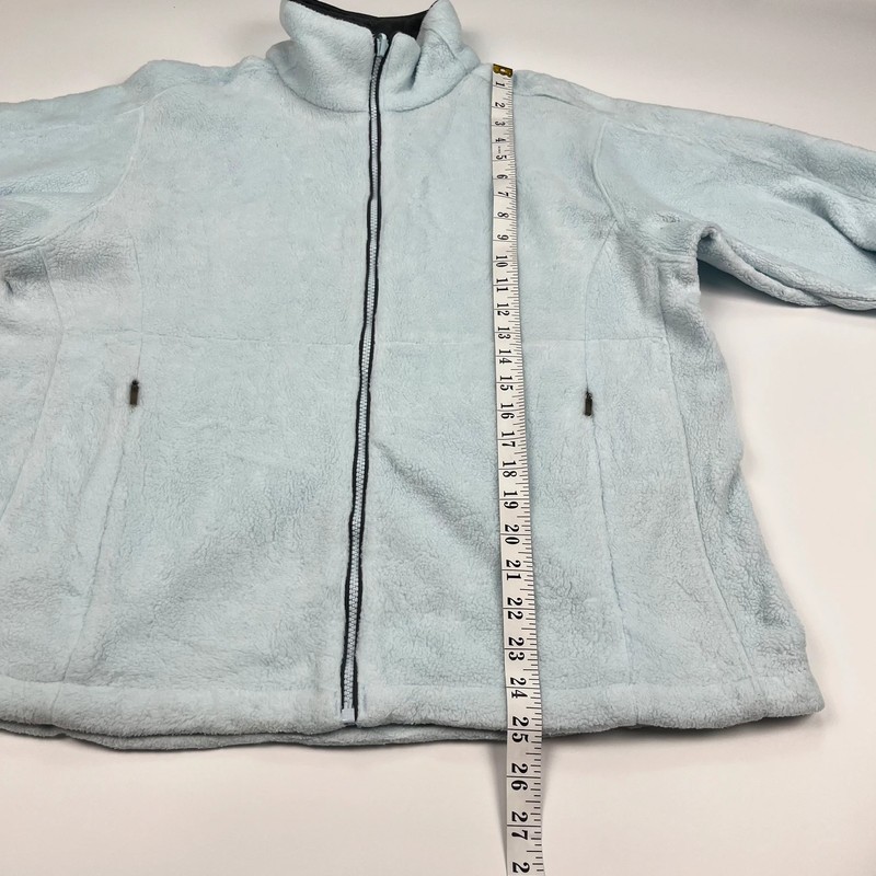 Columbia Full Zip Fleece Jacket Womens Large Light Blue Vertex Thermal Jacket image 9