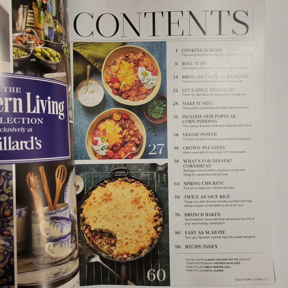 Casseroles & Pot Pies: SOUTHERN LIVING MAGAZINE 2025 ~ 83 Classic Recipes - Imagem 2 de 4