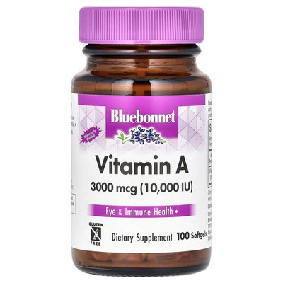 Vitamin A, 3,000 mcg (10,000 IU), 100 Softgels