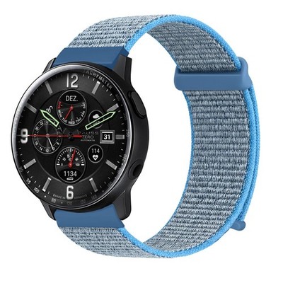 Smartwatch Armband für Samsung Galaxy Watch Active2 44mm Nylon Textil Klett Blau