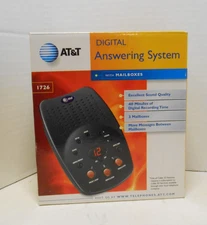 AT&T 1726 Digital Answering System Machine With 3 Mailboxes & Call Screening NIB