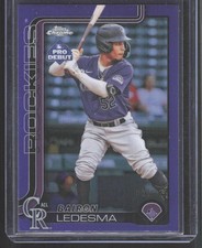 2025 Topps Chrome Pro Debut Bairon Ledesma Purple /125