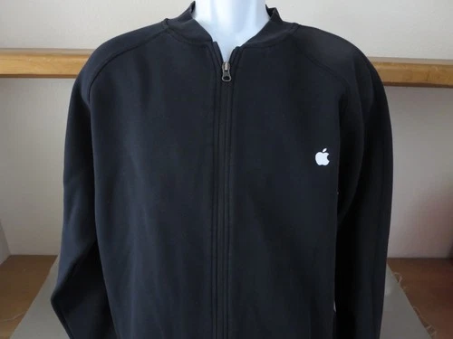 Apple Store Employee Jacket Full Zip Embroidered Logo Black Long Sleeve Size 3XL - product listing photo