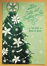 "For A Sister & Brother In Law"/Merry Christmas Greeting Card (+ Envelope 5x7")