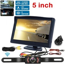 5 Inch Reverse Camera Monitor Kit Backup Night Vision Rear View Parking System
