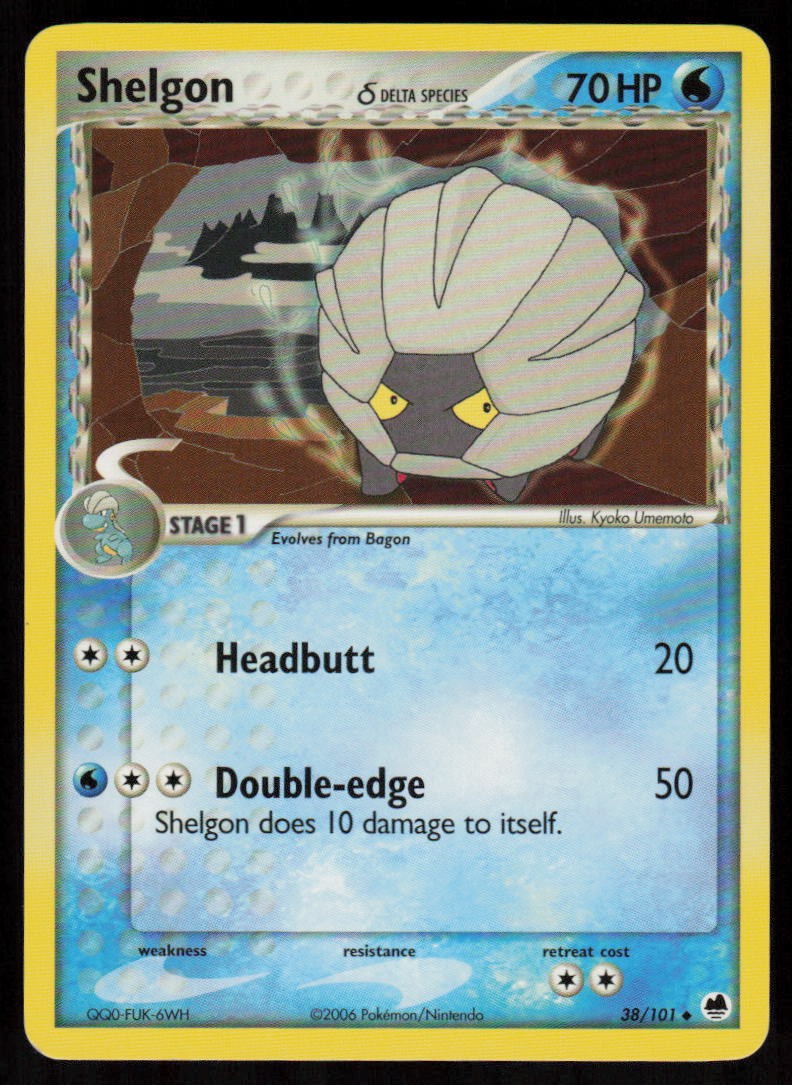 Shelgon 38/101 Uncommon Dragon Frontiers Pokemon Moderately Played