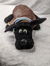 VTG Tonka Pound Puppie Black Puppy Dog Leather jacket Collar 17  Plush Toy 1985