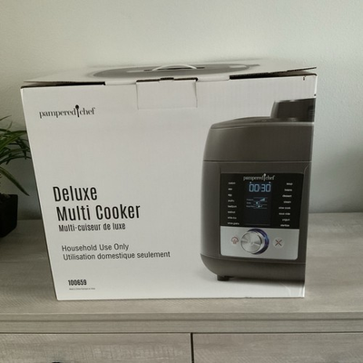 #ad NIB Pampered Chef Deluxe Multi Cooker 16 Settings Instapot Steamer Pressure Cook $160.00