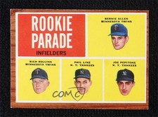 1962 Topps High # Bernie Allen Rich Rollins Phil Linz Joe Pepitone #596 0n0
