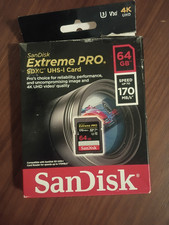 SanDisk Extreme PRO 64GB SDXC UHS-I Card 170MB/s V30 4K UHD