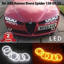 LED Angel Eyes Halo Rings Kit for Alfa Romeo Brera Spider - White And Yellow