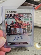 2024 Panini Contenders Optic Luke McCaffrey Rookie Ticket Auto RC #121