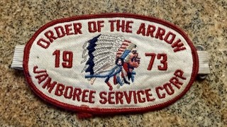 1973 National Jamboree Order Of The Arrow Service Corp Bracciale Patch Boy Scout