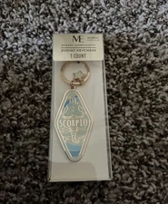 Scorpio Zodiac Keychain Gold Color w/ Charm Modern Expressions