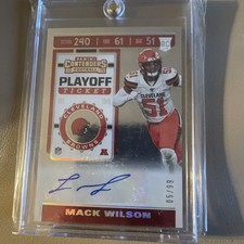 2019 Panini Contenders Mack Wilson Playoff Ticket  /99
