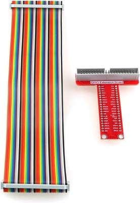 DGZZI Rpi GPIO Breakout Expansion Board+ 21Cm 40Pin GPIO Flat Ribbon Cable for 4