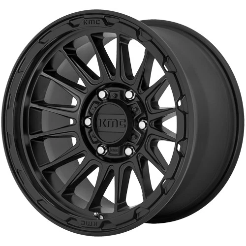 KMC KM542 Impact 17x8 5x4.5" +35mm Satin Black Wheel Rim 17" Inch - Imagem 2 de 4