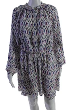 Isabel Marant Etoile Women's Long Sleeves Mini Dress Multicolor Size 36