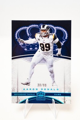  2017 Panini Preferred Crown Royale Aaron Donald Light Blue /99 Rams #75 