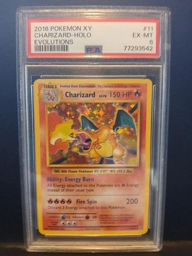 2016 Charizard 11/108 XY Evolutions Holo PSA 6
