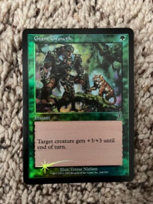 MTG- Giant Growth x1 - 7th Edition FOIL | eBay