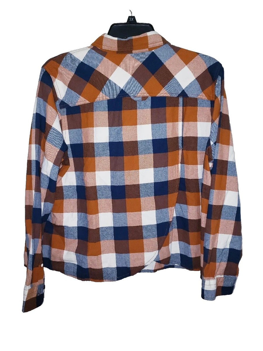 Womens Duluth Trading Company Long Sleeve Plaid Button Up Shirt