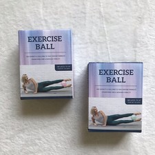 Pink/Green Best Brands 2 Inflatable Exercise Yoga Fitness Balls Inflates to 14"