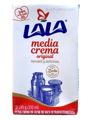 6-Pack LALA Media Crema Original/LALA Table Cream 245gr/8.64oz each