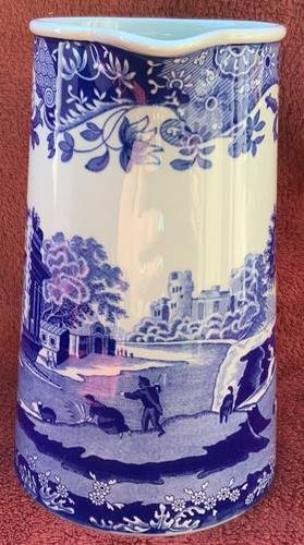 Spode Blue Italian Design Windsor Shape Large Pouring Jug 17.5cm High - Picture 4 of 6