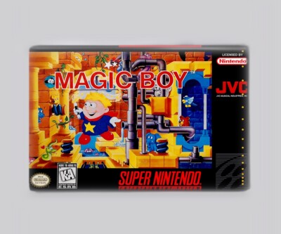 MAGIC BOY / SNES - 2''x3'' FRIDGE MAGNET (retro super nintendo