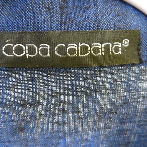COPA CABANA Solid Dark Blue Linen Rayon Button Up Pockets Light Jacket Women's S - Picture 2 of 8