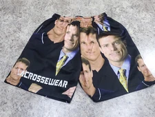 Lacrossewear Shorts Mens Medium Black Graphics Bermuda Outdoor Running Sports