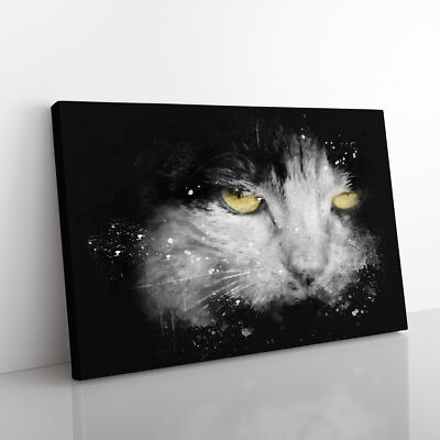 Portrait Of A Cat Vol.4 Canvas Wall Art Print Framed Picture Decor Living Room