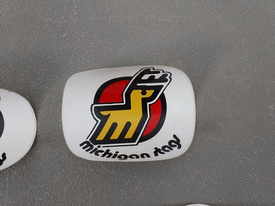 7 - vintage Michigan Stags WHA Hockey Stickers 3 1/4" - Изображение 3 из 4