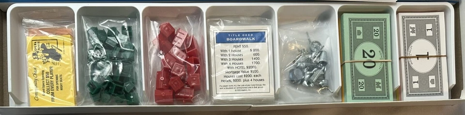 1985 Monopoly Game by Parker Brothers New Old Stock Pieces Sealed FREE SHIPPING - Image 4 of 4