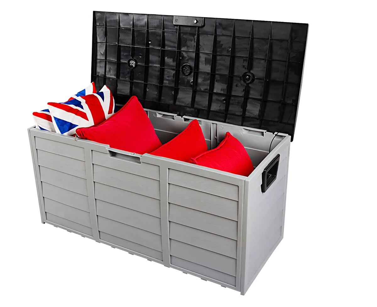 Keter Comfy Outdoor Storage 71 Gallon Resin Deck Box,