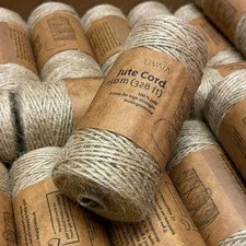 90 x Jute Cord Garden String Natural Strong Twine Spool 3 Ply 150m Wholesale lot