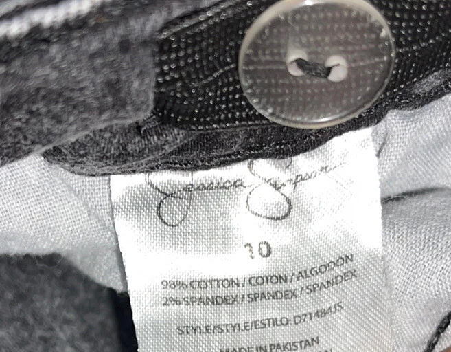 Jeans de mezclilla elásticos con puño redondo Jessica Simpson Kiss Me usados para niñas (talla 10) Foto 4 de 4