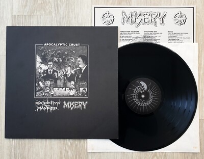 Extinction Of Mankind / Misery - Apocalyptic Crust LP 2001 Orig Sweden Press