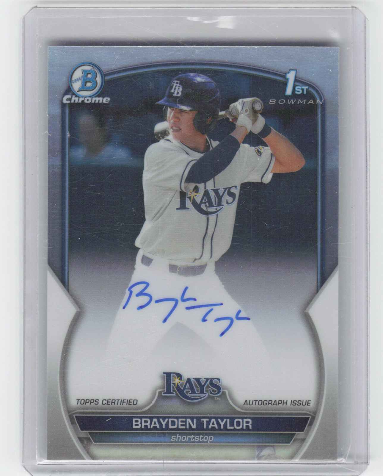 2023 Bowman Draft #CDA-BT Brayden Taylor 1st Chrome Refractor Auto #/499