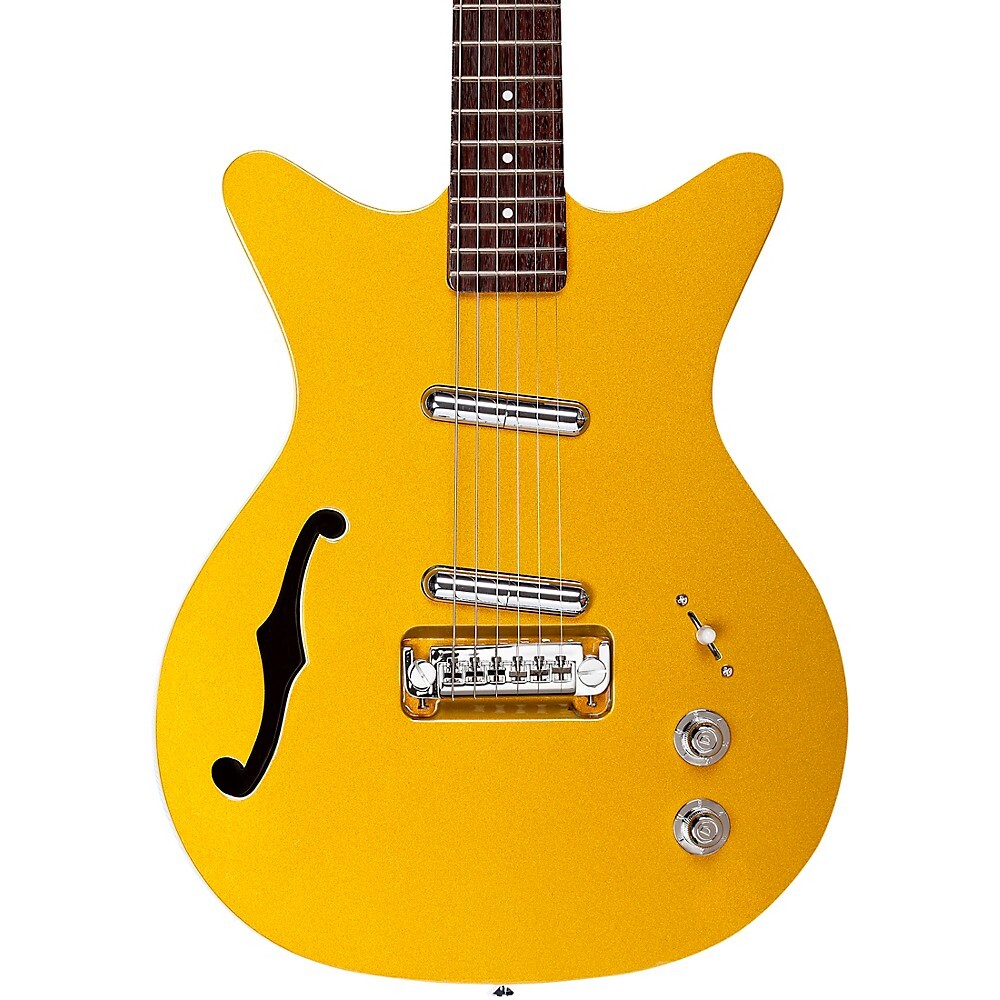 Полупустотелый электрический топ Gutiar Gold с золотым верхом Danelectro FIFTY NINER