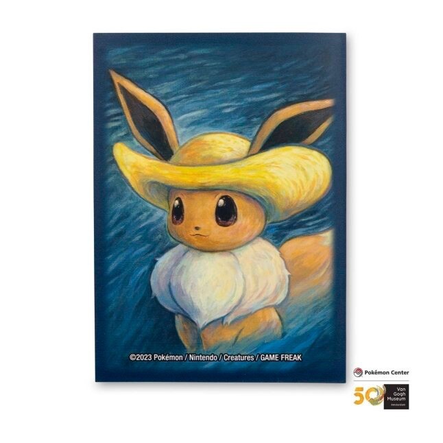ゴッホ　イーブイ Pokémon X Van Gogh Eevee Self-Portrait with Straw Hat Card Sleeve