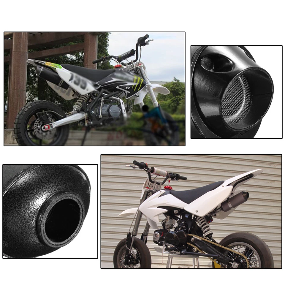 28mm Motorcycle Exhaust Pipe Muffler W/ clamp Quad Dirt Pit ATV 90/110/125cc Foto 3 de 4